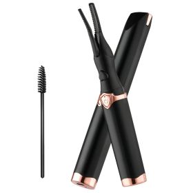 1Pc 2 In 1 Clip Comb Heated Eyelash Curler Electric Mini Lash Curler Natural Eye Lash Makeup Tool With 3 Temp Settings 15Mins Shutdown (Option: Standard)