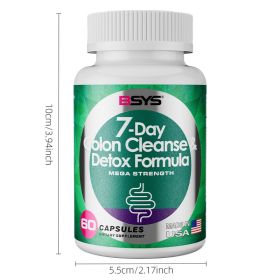 BSYS 7 Day Colon Cleanse & Detox Formula 60's (Option: 1bottle)